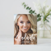 Carte Postale Faire-part photo d'écriture manuscrite élégante remise des di (Debout devant)