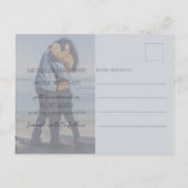 Carte Postale Faire-part Photo des couples modernes Enregistrer la date Mar (Dos)