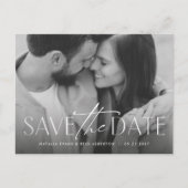 Carte Postale Faire-part Photo design simple et moderne enregistrer la date (Devant)