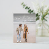 Carte Postale Faire-part Photo design simple et moderne enregistrer la date (Debout devant)