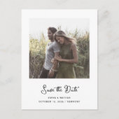 Carte Postale Faire-part Photo doux et fantaisiste | Code QR Enregistrez la (Devant)