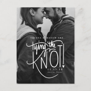 Carte Postale Faire-part Photo en noir et blanc Enregistrer la date