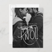 Carte Postale Faire-part Photo en noir et blanc Enregistrer la date (Devant / Derrière)