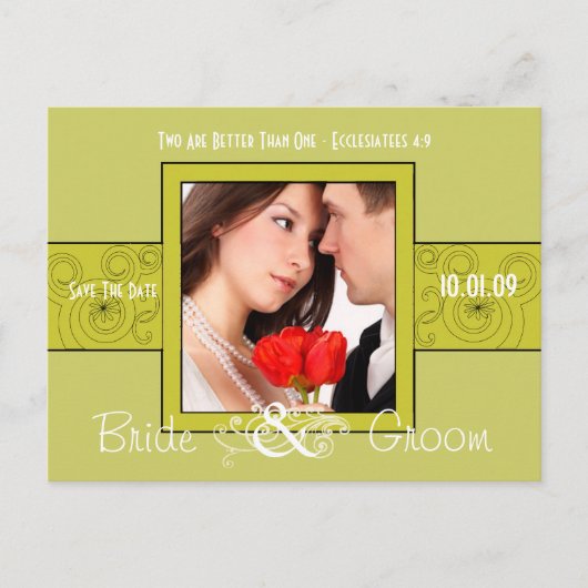 Carte Postale Faire-part Photo Enregistrer la Date (Devant)