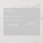 Carte Postale Faire-part Photo Enregistrer La Date (Dos)