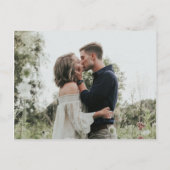 Carte Postale Faire-part Photo florale rustique enregistrer la date mariage (Dos)