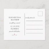 Carte Postale Faire-part Photo & Foliage moderne chic Enregistrer la date (Dos)