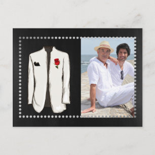 Carte Postale Faire-part Photo gay de sauvegarde de la date