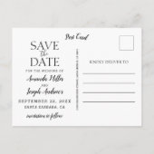 Carte Postale Faire-part Photo Lemon Bois rustique Enregistrer la date | (Dos)