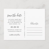 Carte Postale Faire-part Photo manuscrite du Mariage de script Enregistrer (Dos)