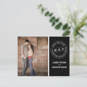 Carte Postale Faire-part Photo Mariage de marque postale Enregistrer la dat (Debout devant)