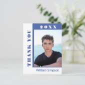 Carte Postale Faire-part PHOTO Modern Simple Graduation Merci Annonce (Debout devant)