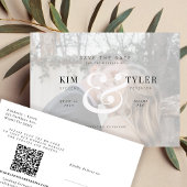 Carte Postale Faire-part Photo moderne élégant QR CODE mariage enregistrer 