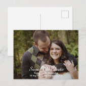 Carte Postale Faire-part Photo Moderne Enregistrer La Date (Devant / Derrière)