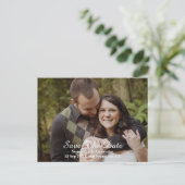 Carte Postale Faire-part Photo Moderne Enregistrer La Date (Debout devant)