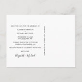 Carte Postale Faire-part Photo moderne Enregistrer la date (Dos)