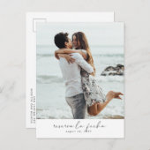 Carte Postale Faire-part Photo moderne Enregistrer la date PostCard (Devant / Derrière)