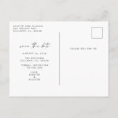 Carte Postale Faire-part Photo moderne Enregistrer la date PostCard (Dos)