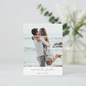 Carte Postale Faire-part Photo moderne Enregistrer la date PostCard (Debout devant)