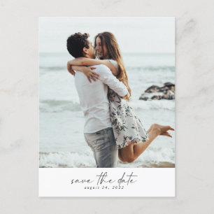 Carte Postale Faire-part Photo moderne Enregistrer la date PostCard