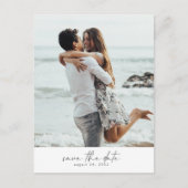 Carte Postale Faire-part Photo moderne Enregistrer la date PostCard (Devant)