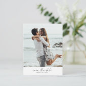 Carte Postale Faire-part Photo moderne Enregistrer la date PostCard (Debout devant)