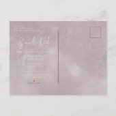 Carte Postale Faire-part Photo moderne rose poussiéreux (Dos)