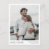 Carte Postale Faire-part Photo moderne simple et design Enregistrer la date (Devant)