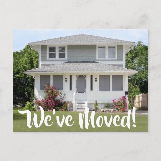 Carte Postale Faire-part Photo Nous avons déplacé le script Nouveau domicil (Devant)