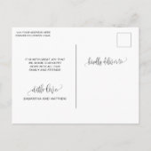 Carte Postale Faire-part Photo, Nous sommes fiancés Écriture manuscrite bla (Dos)