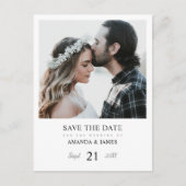 Carte Postale Faire-part Photo personnalisée simple et élégante Enregistrer (Devant)