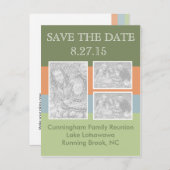 Carte Postale Faire-part Photo Réunion Enregistrez la Date (Devant / Derrière)