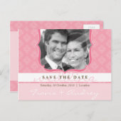 Carte Postale Faire-part PHOTO SAVE THE DATE :: cadre photo élégance 6 (Devant / Derrière)