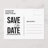 Carte Postale Faire-part PHOTO SCRIPT NAUTIQUE turquoise ENREGISTRER LA DAT (Dos)