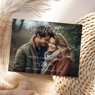 Carte Postale Faire-part Photo simple Enregistrer la date Mariage personnal