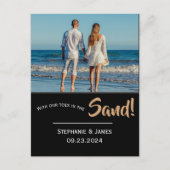 Carte Postale Faire-part Photo Toes in the sand Beach Script Enregistrer la (Devant)