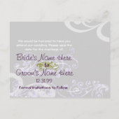 Carte Postale Faire-part Photo tourbillonnant Enregistrer La Date (Dos)