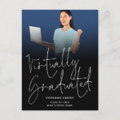 Carte Postale Faire-part Photo Virtually Graduated 2022 Graduation Noir (Devant)