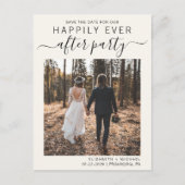 Carte Postale Faire-part Photo Wedding Reception Cream Enregistrer La Date (Devant)