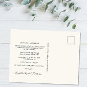 Carte Postale Faire-part Photo Wedding Reception Cream Enregistrer La Date