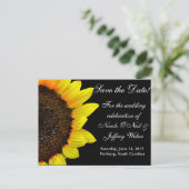 Carte Postale Faire-part Photographie de tournesol Enregistrez la date de m (Debout devant)