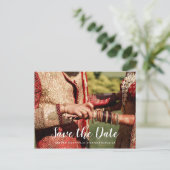 Carte Postale Faire-part Photographie personnalisée Enregistrer la date du  (Debout devant)