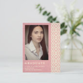 Carte Postale Faire-part Photographie Unisex de Pink Boho Textile Textile T (Debout devant)