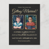 Carte Postale Faire-part Photos de l'ancienne école Enregistrer la date Car (Devant)