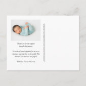 Carte Postale Faire-part Photos de lapin d'aquarelle moderne naissance (Dos)