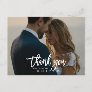 Carte Postale Faire-part Photos de mariage Merci