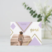 Carte Postale Faire-part Photos Géométriques Annonces de Graduation (Debout devant)