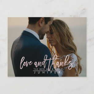 Carte Postale Faire-part Photos Mariages Blush Love and Merci