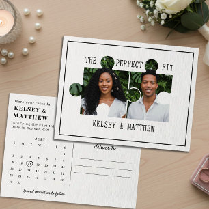 Carte Postale Faire-part Pièce de Puzzle Photo Parfait Mariage