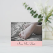 Carte Postale Faire-part Pieds bébé (Debout devant)